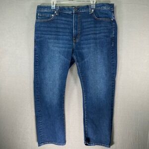 Amazon Essentials‎ Mens Straight Fit Dark Wash Blue Denim Jeans Size 44W 27L